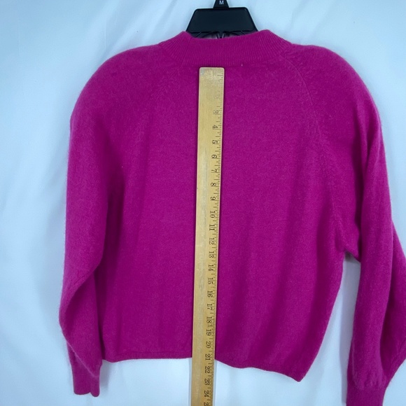 Richards & Jones Womens Large Vintage Pullover Sweater Fuchsia Pink Wool Angora - Picture 14 of 14